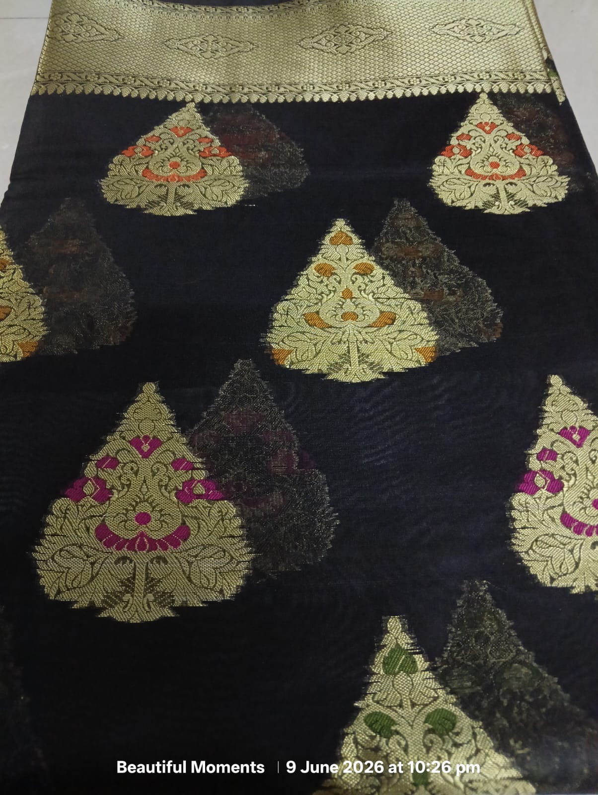 PHOTO-2026-06-10-16-57-42 Handloom Semi Kosa Silk Saree with Zari Meenakari Work – Black | Supriyaa Silk - Image 1