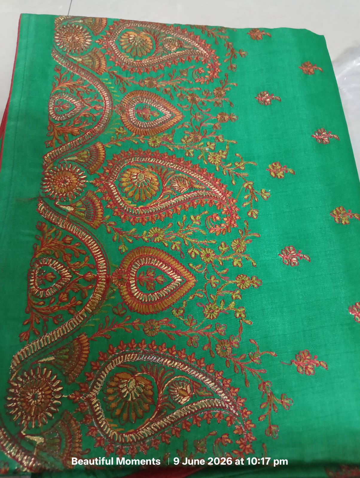 PHOTO-2026-06-13-11-20-43 Handloom Semi Kosa Khadi Silk Saree with Paisley Border – Dark Green | Supriyaa Silk - Image 1